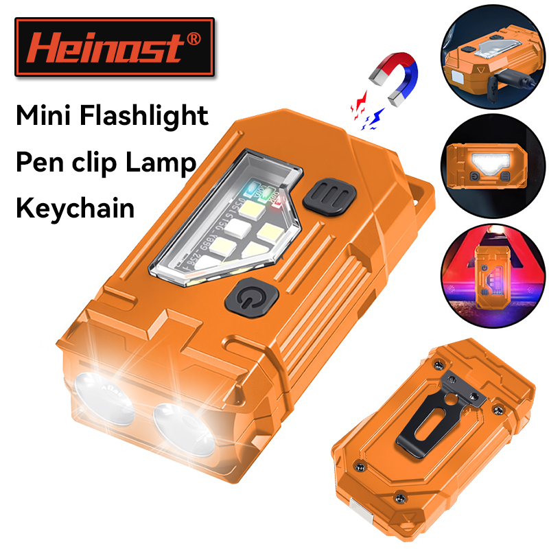 Outdoor Lighting B&Q - Mini sleutelhanger EDC zaklamp Oplaadbare magnetische