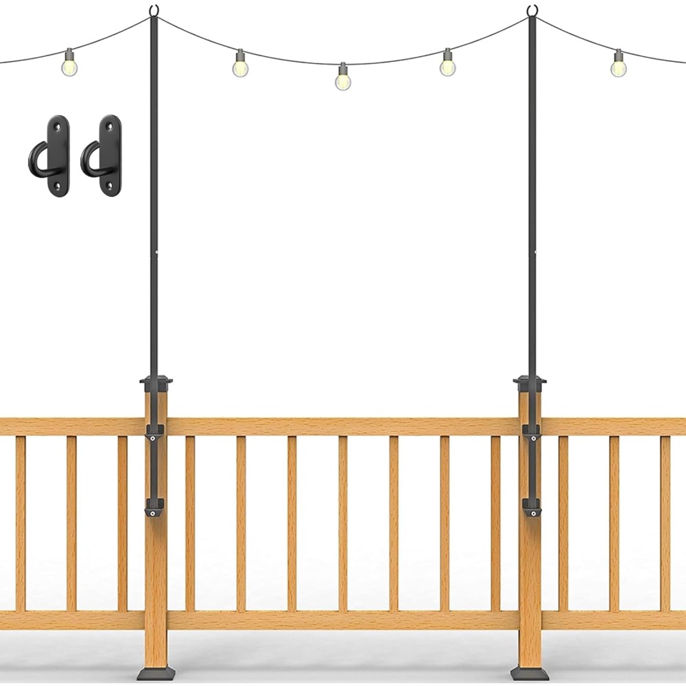 Outdoor Lighting Pole - 2-pack lichtslingerpalen - roestvrijstalen 1,8 m