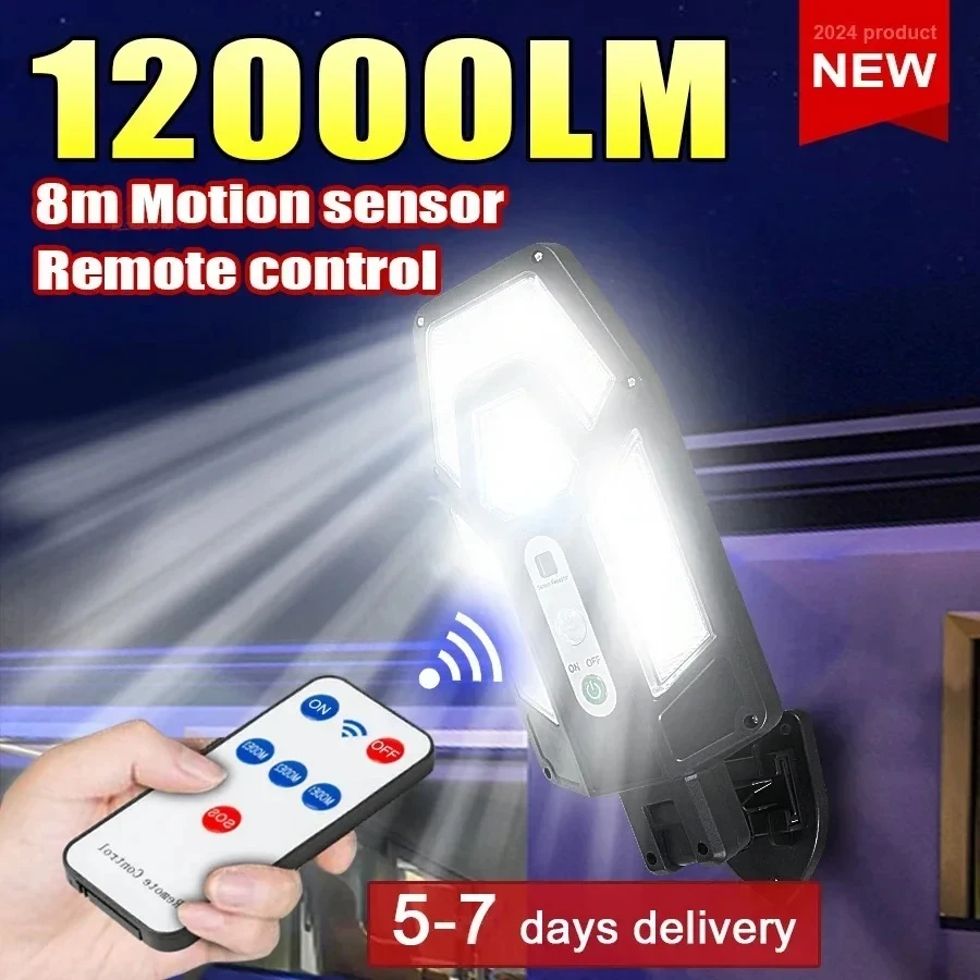 Photocell Outdoor Lighting - 12000LM krachtige zonne-wandlamp met afstandsbediening buiten