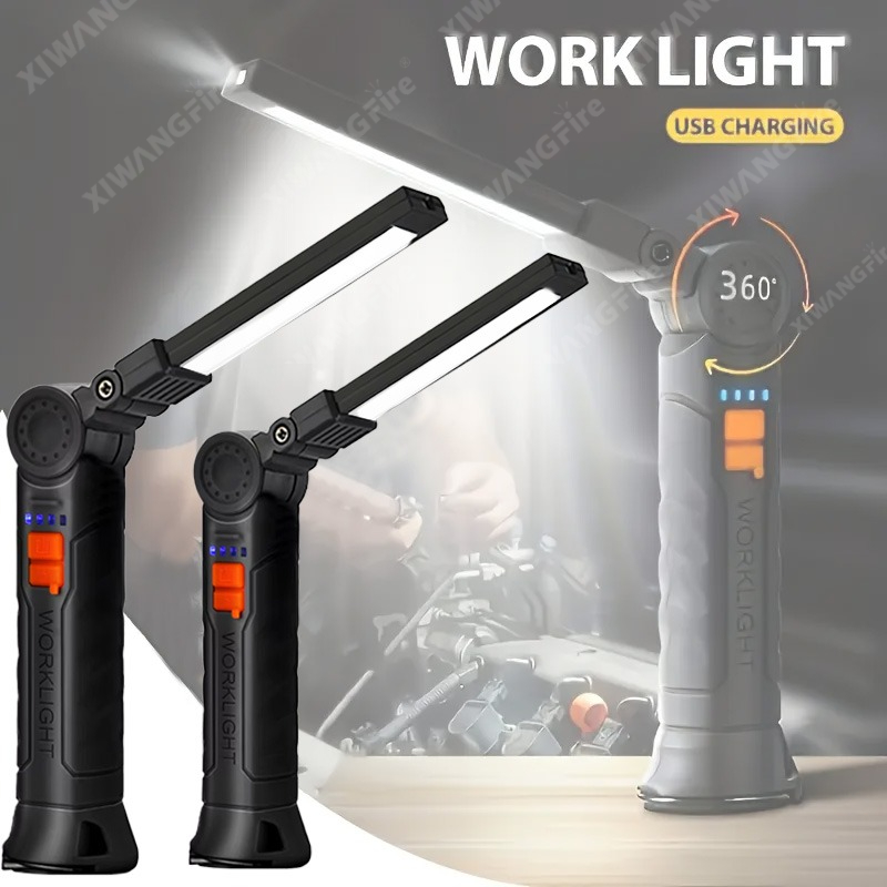 Outdoor Lighting B&Q - Oplaadbare LED-zaklamp Werklamp met magneet en
