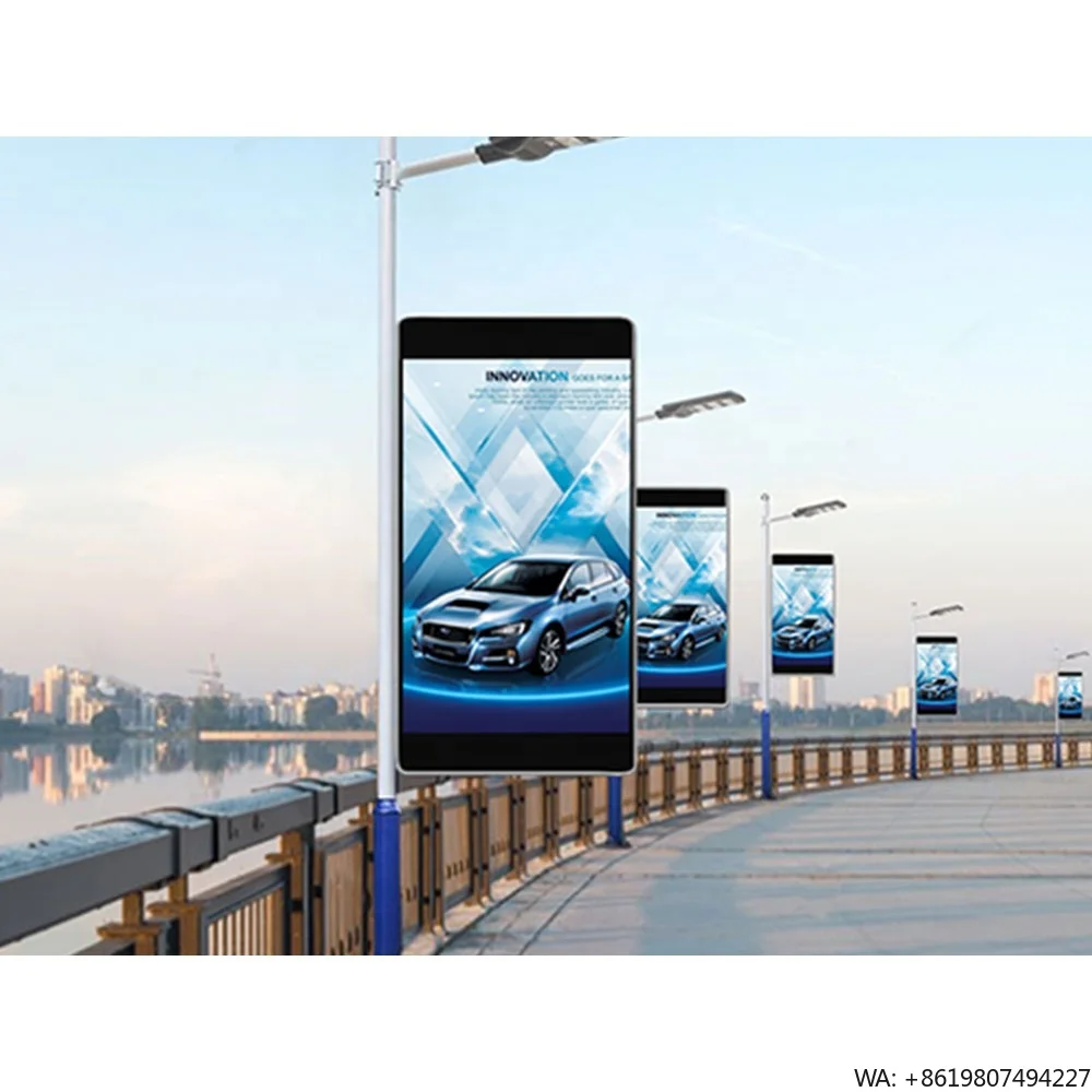 Outdoor Lighting Pole - Lichtgewicht straatlamppaal gemonteerde digitale LED-bewegwijzering met