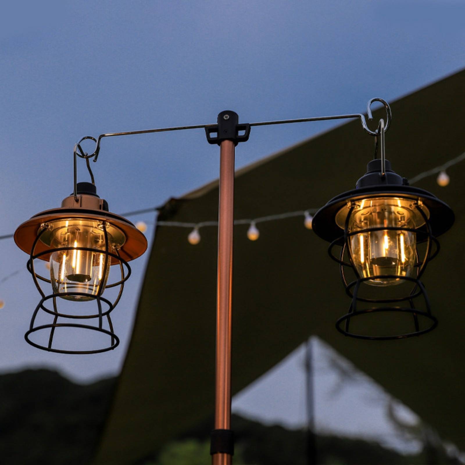Outdoor Lighting Pole - Statief met haken Telescopische hangende lampenstandaard