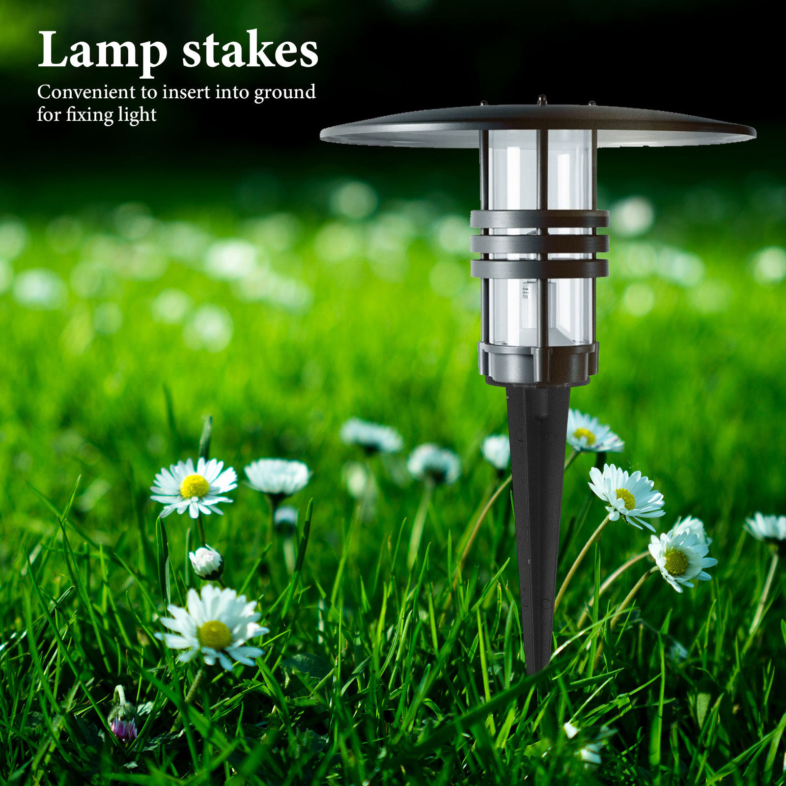 Outdoor Lighting Yard Stakes - 6 stuks grondpennen van aluminiumlegering, duurzame