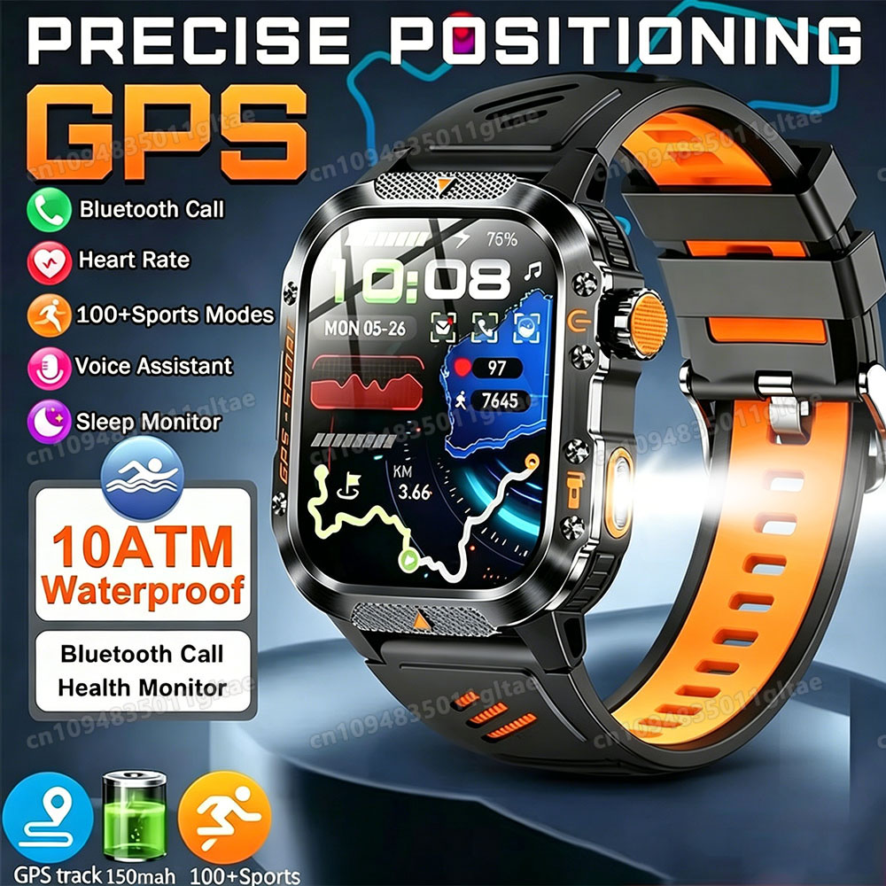 Outdoor Lighting Track - 2026 Global Hiking Smartwatch 2.01'' Scherm