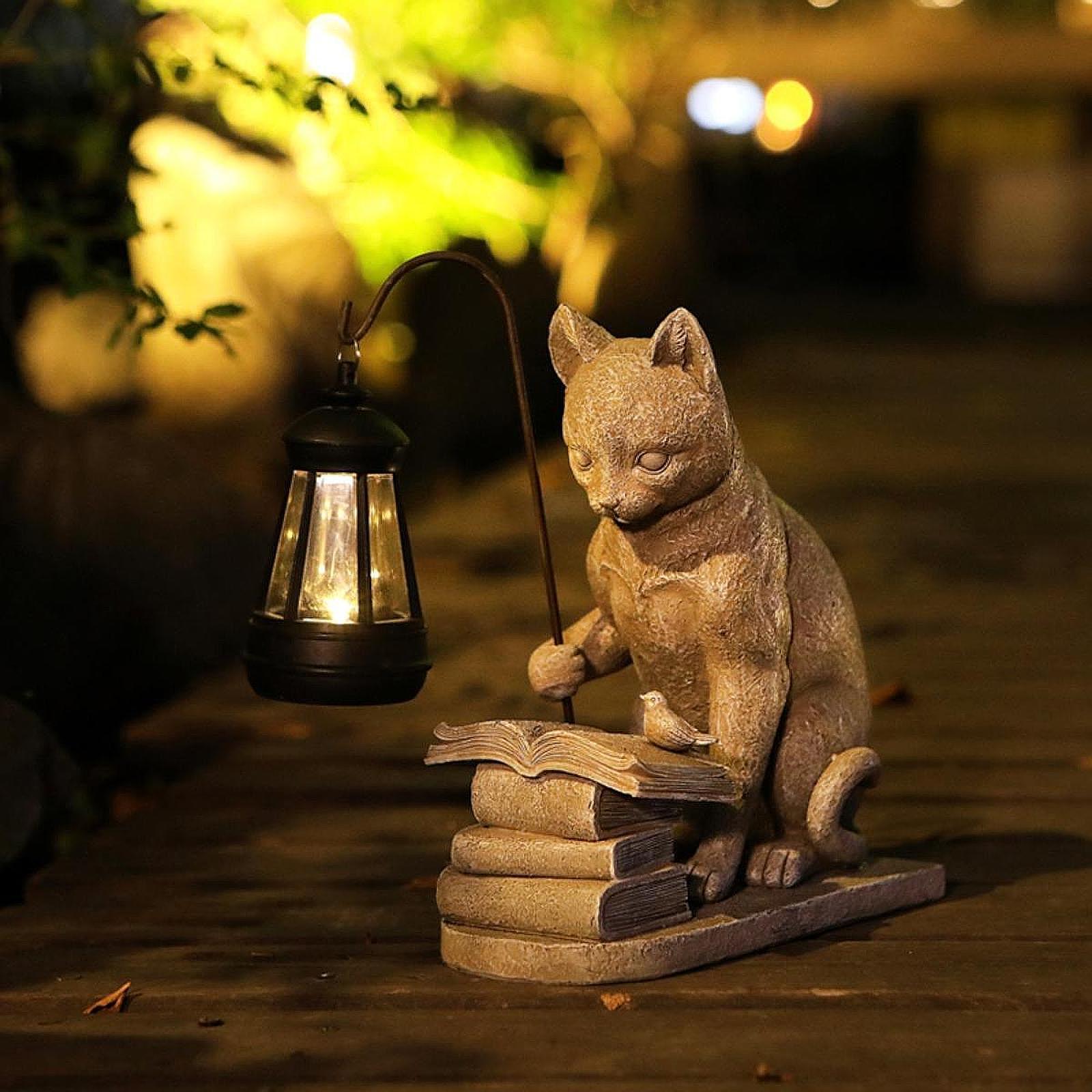 Photocell Outdoor Lighting - Kat Solar Garden Mini Standbeeld Sculptuur