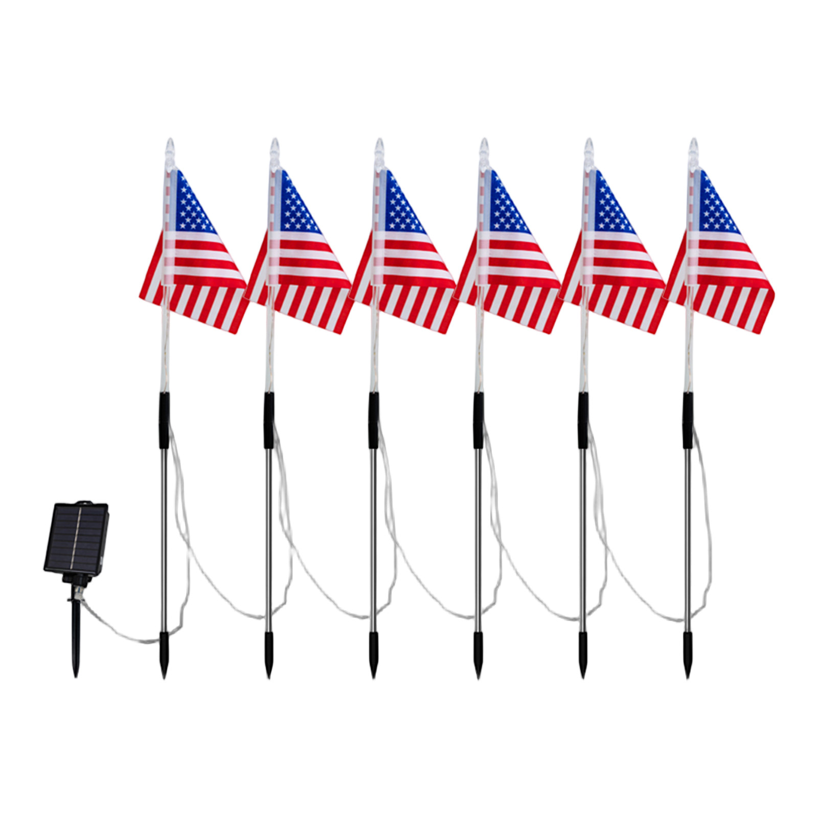 Solar Led Amerikaanse vlagpaal - Outdoor Lighting Yard Stakes recensie en prijs
