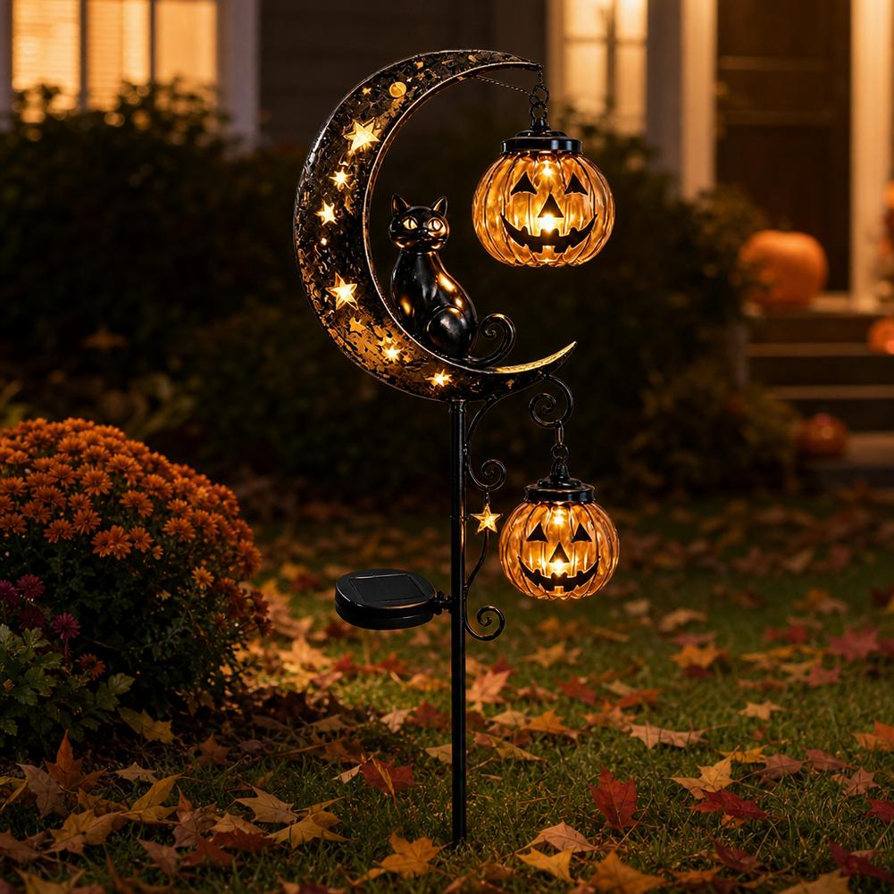 Halloween Zwarte Kat Maan Gron - Outdoor Lighting Yard Stakes recensie en prijs