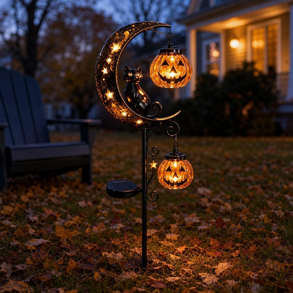 Halloween Zwarte Kat Maan Gron - Outdoor Lighting Yard Stakes recensie en prijs
