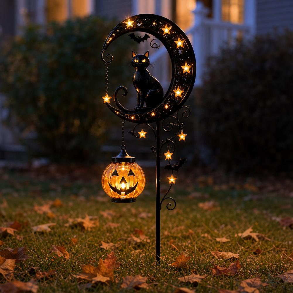 Halloween Zwarte Kat Maan Gron - Outdoor Lighting Yard Stakes recensie en prijs