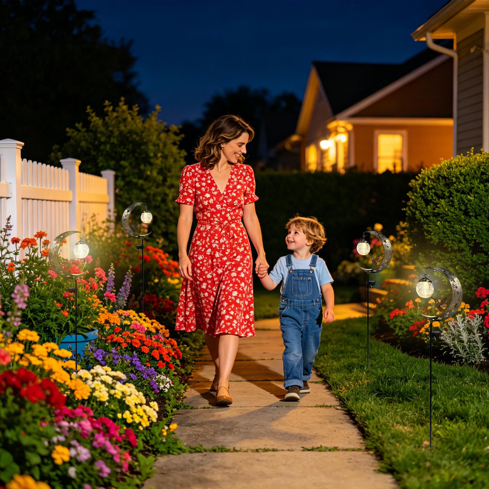 Solar Garden Stake Lights Moon - Outdoor Lighting Yard Stakes recensie en prijs