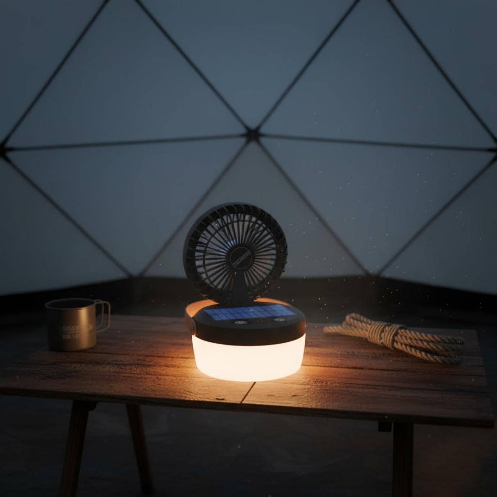 Zonne-campingventilatorlantaar - Outdoor Lighting Design recensie en prijs
