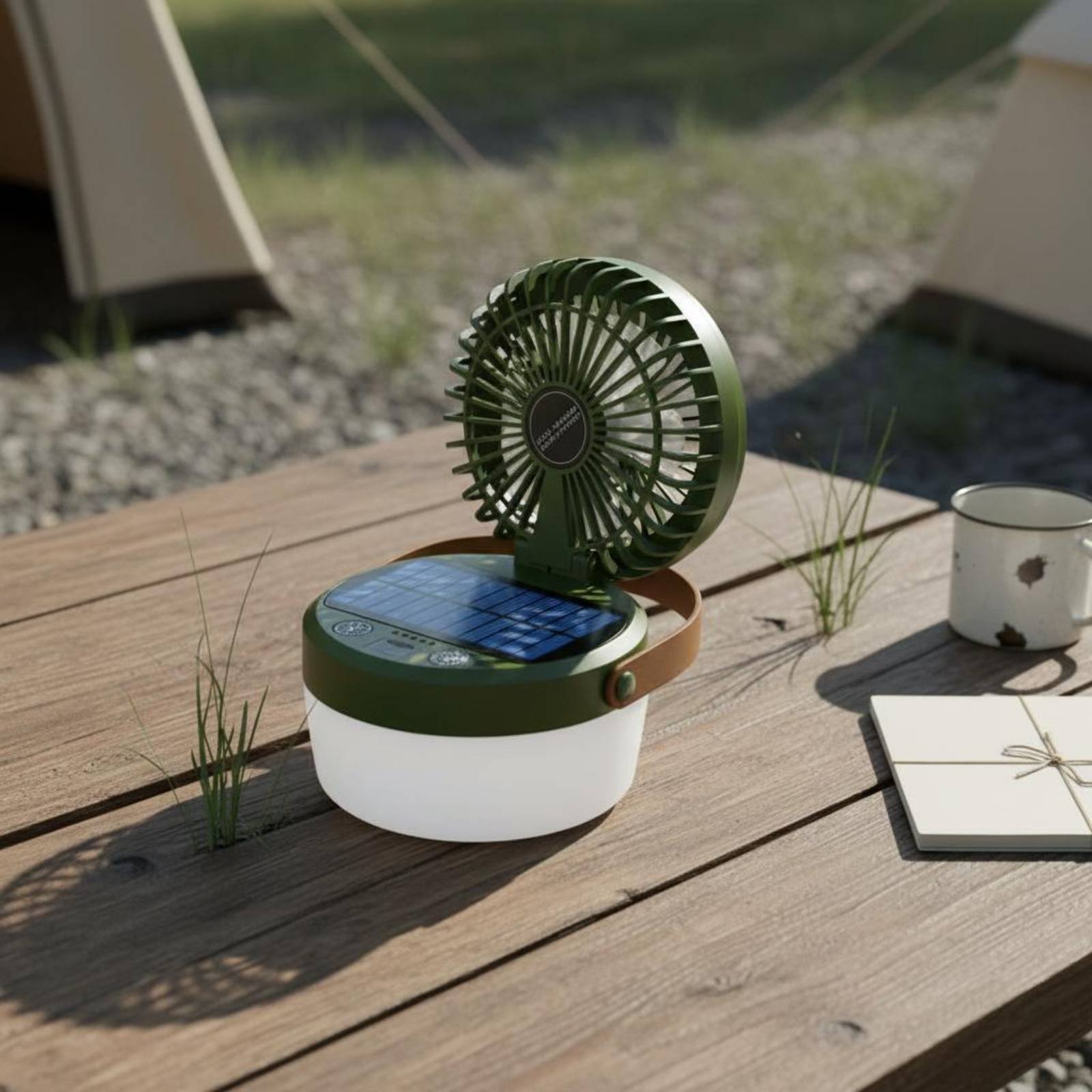 Zonne-campingventilatorlantaar - Outdoor Lighting Design recensie en prijs