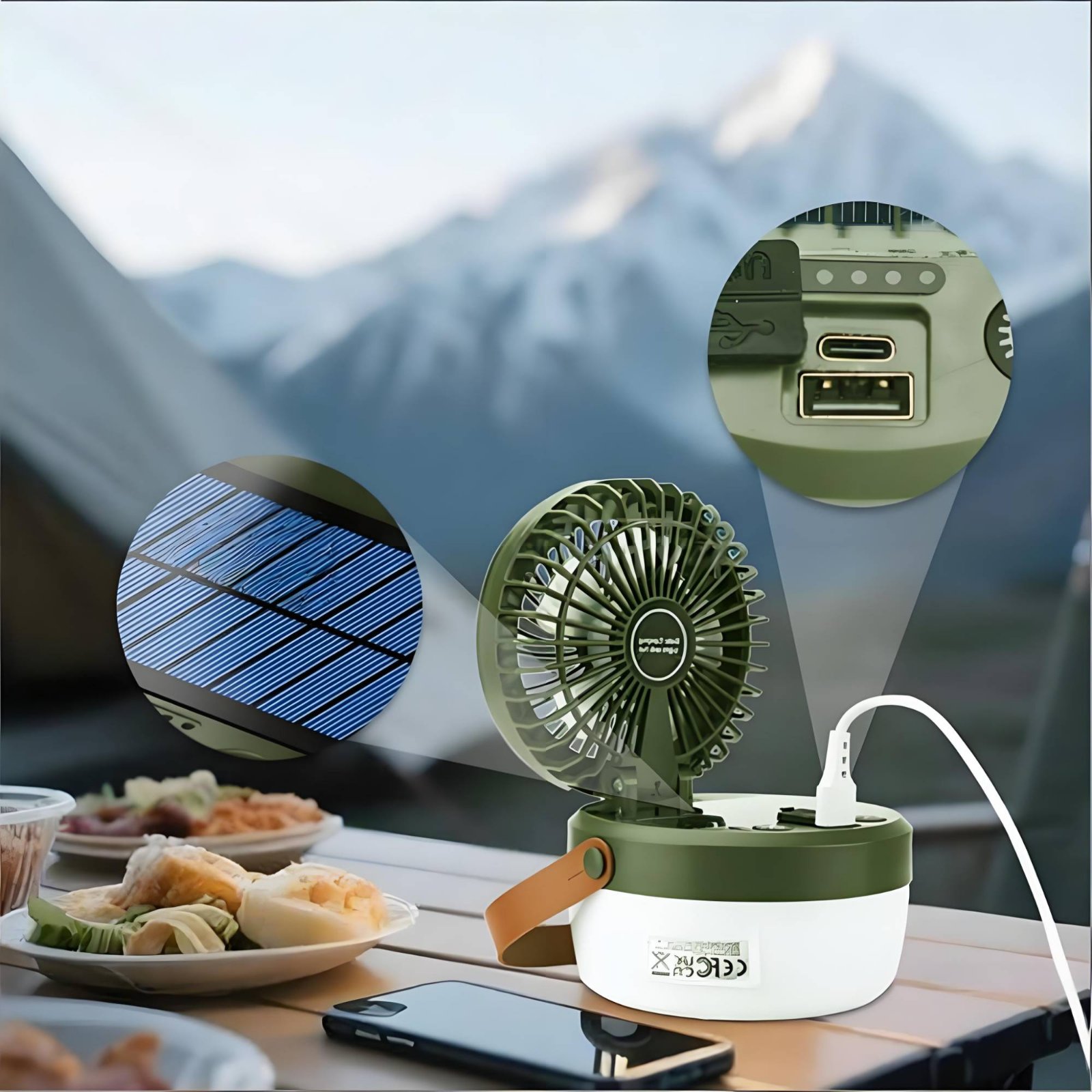 Zonne-campingventilatorlantaar - Outdoor Lighting Design recensie en prijs