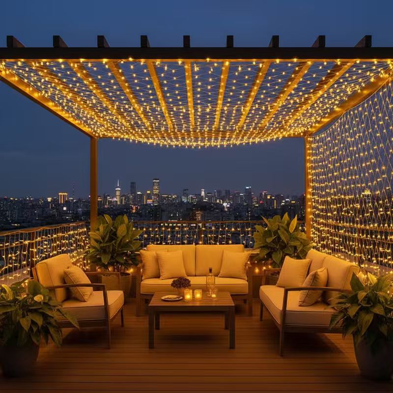 3x2m Kerstnet Mesh Gordijnverl - Outdoor Lighting Grid Screen recensie en prijs