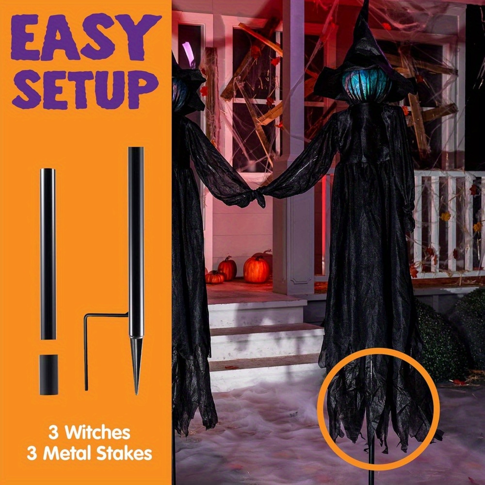 3-pack 51'' Halloween heksen d - Outdoor Lighting Yard Stakes recensie en prijs