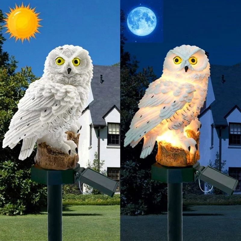 Solar Owl Statue Garden Light  - Photocell Outdoor Lighting recensie en prijs