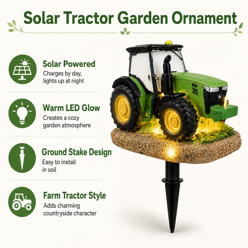 Solar Tractor Garden Stake Lig - Outdoor Lighting Yard Stakes recensie en prijs