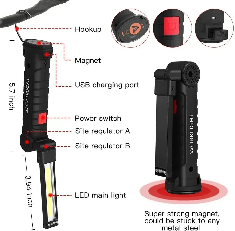 LED COB-zaklamp USB oplaadbare - Outdoor Lighting B&Q recensie en prijs