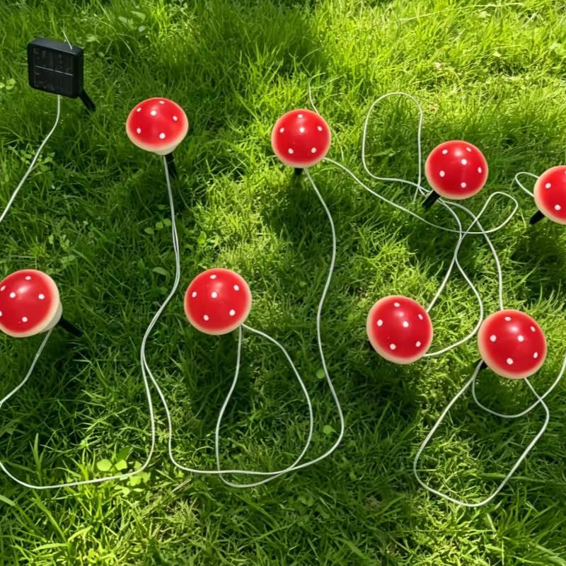Solar Mushroom String Lights W - Outdoor Lighting Yard Stakes recensie en prijs