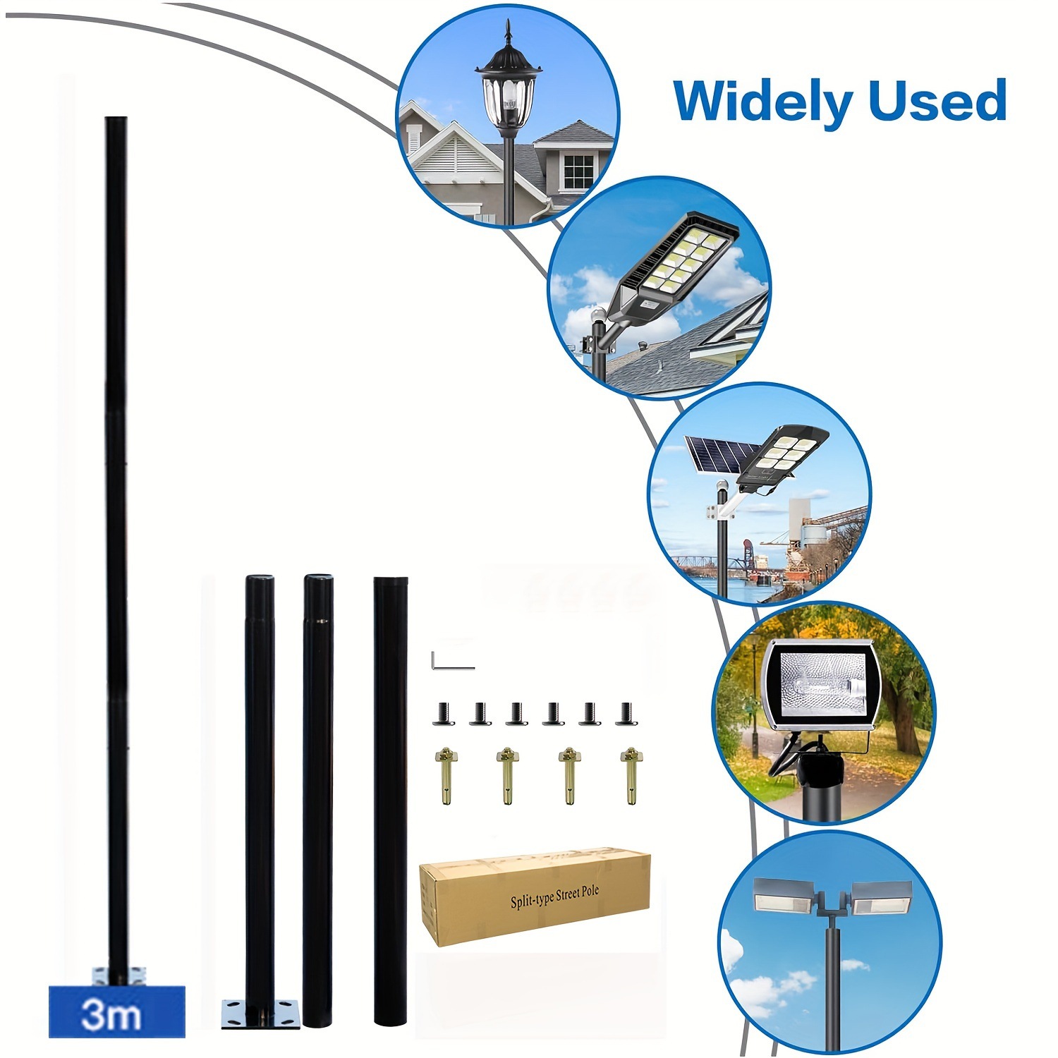3m Solar Buitenlamp Splitpaal  - Outdoor Lighting Pole recensie en prijs
